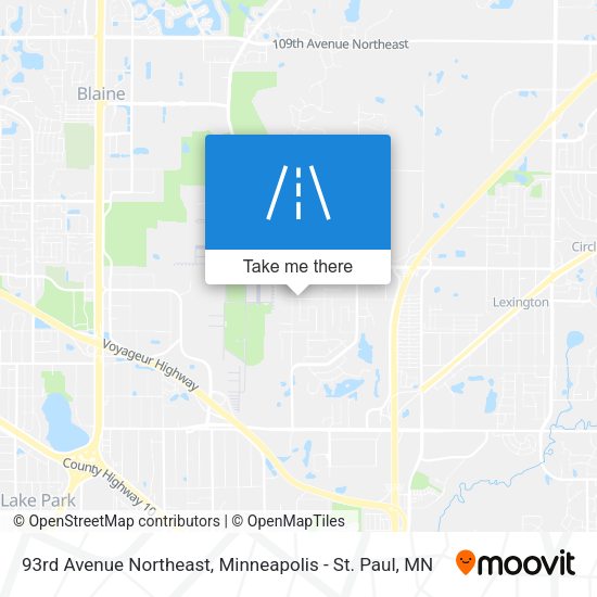93rd Avenue Northeast map