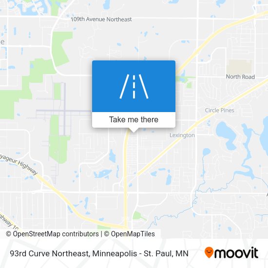 93rd Curve Northeast map