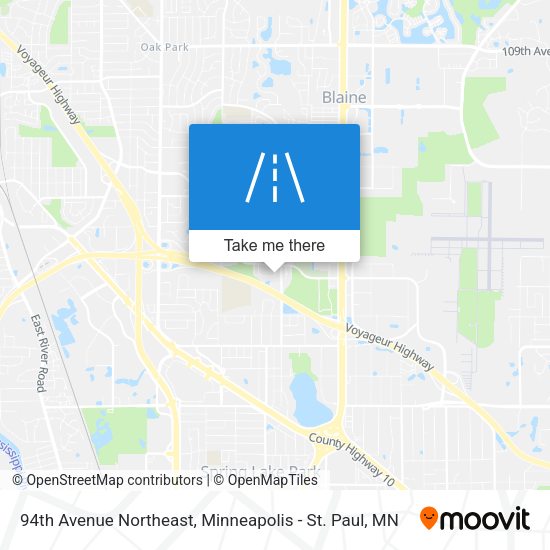 94th Avenue Northeast map