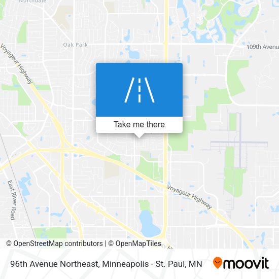 96th Avenue Northeast map