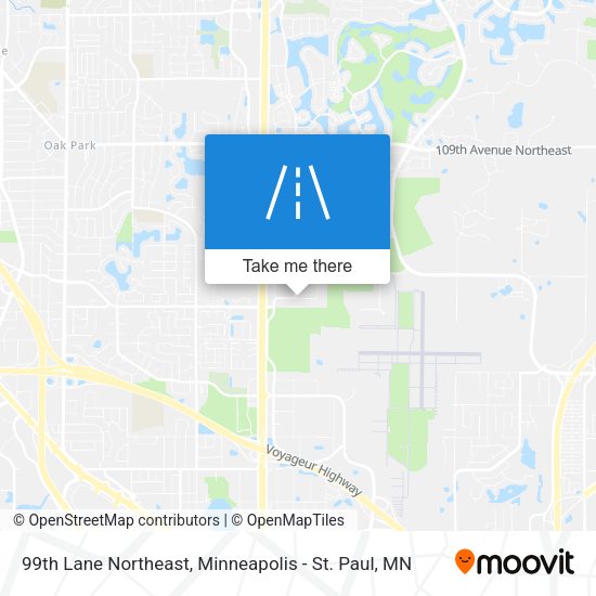 99th Lane Northeast map