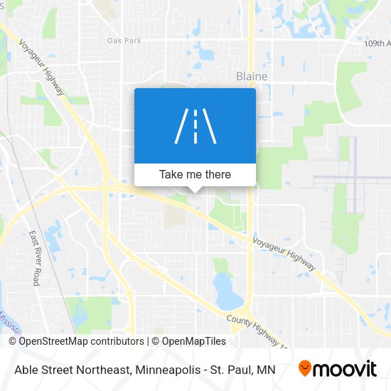 Able Street Northeast map