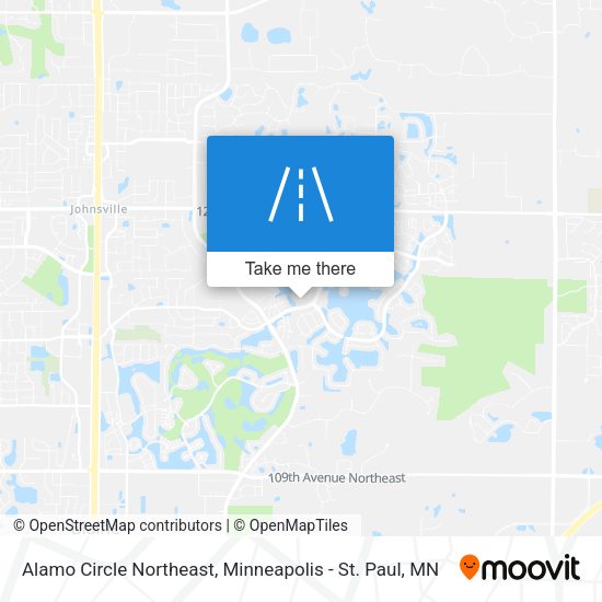 Alamo Circle Northeast map