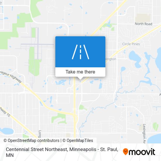 Centennial Street Northeast map