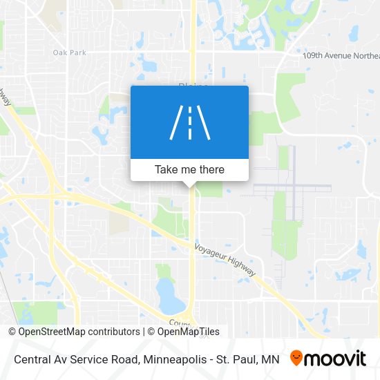 Central Av Service Road map
