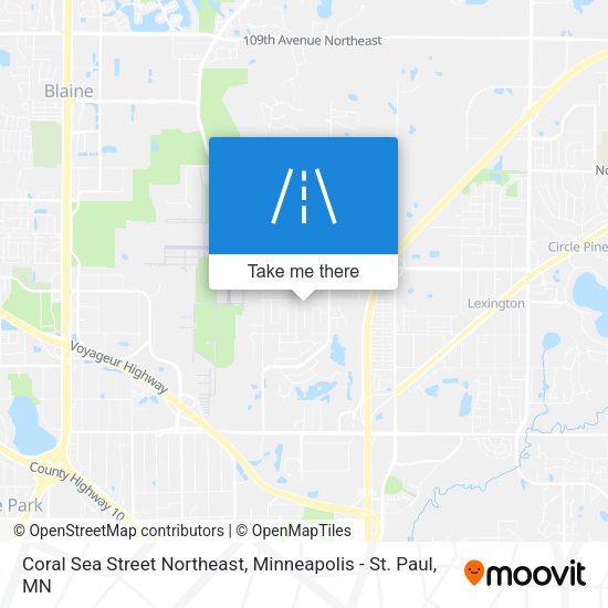 Coral Sea Street Northeast map