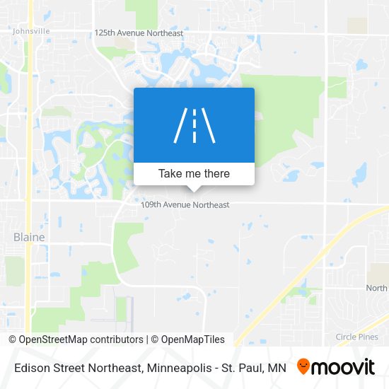 Edison Street Northeast map