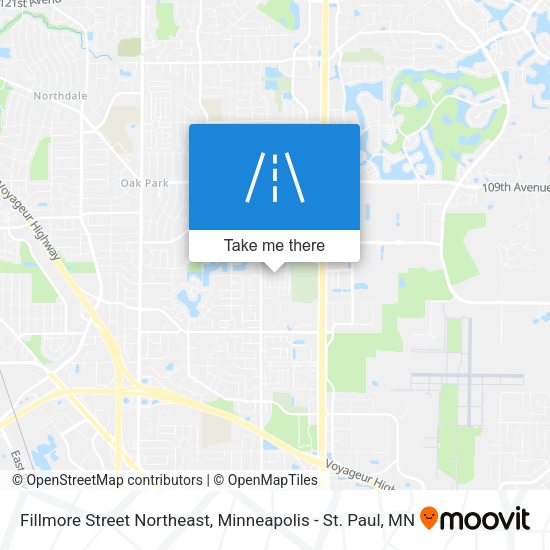 Fillmore Street Northeast map