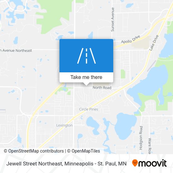 Jewell Street Northeast map