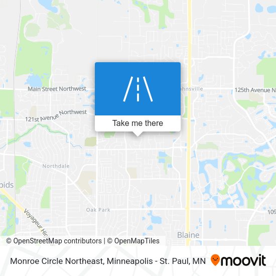 Monroe Circle Northeast map