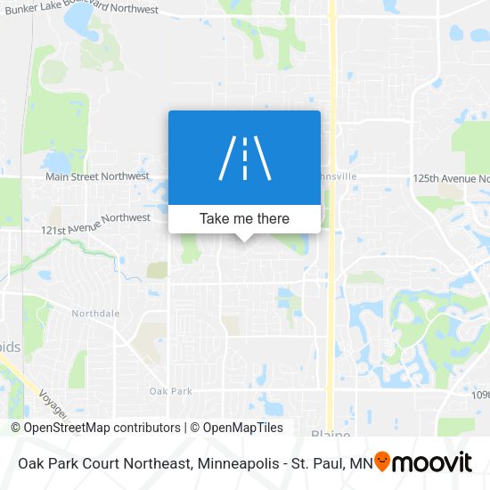 Mapa de Oak Park Court Northeast