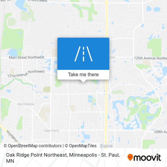 Oak Ridge Point Northeast map