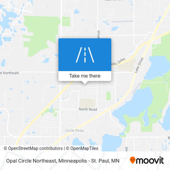 Opal Circle Northeast map