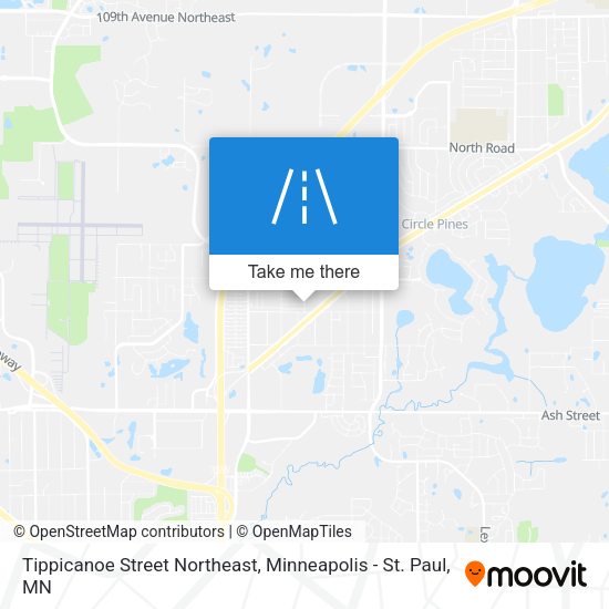 Tippicanoe Street Northeast map