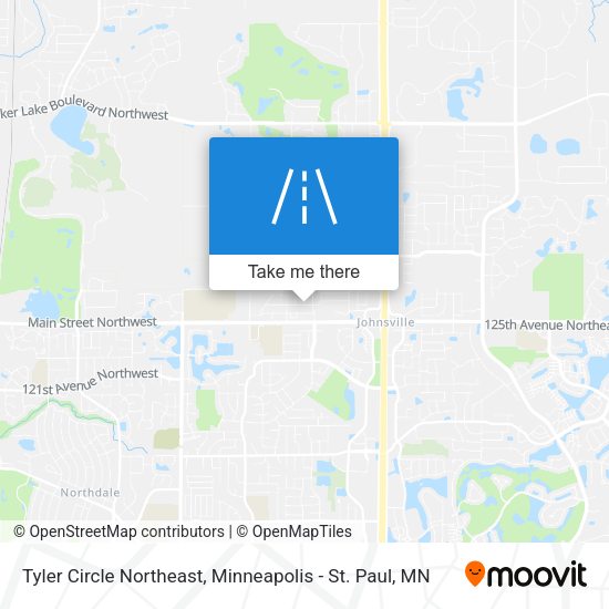 Mapa de Tyler Circle Northeast