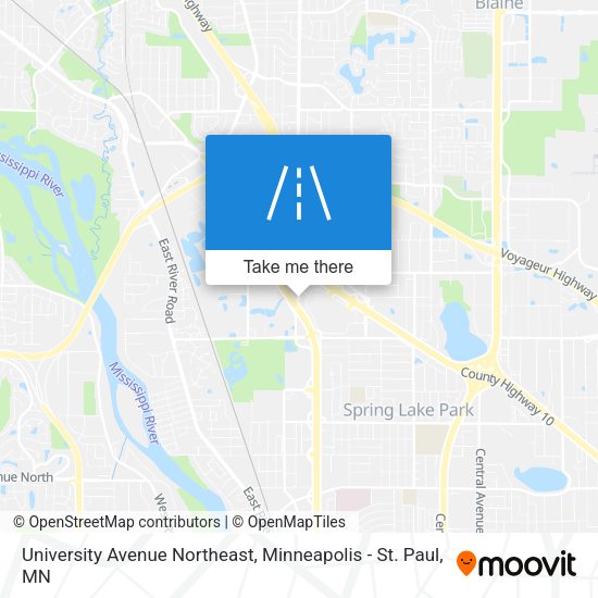 Mapa de University Avenue Northeast