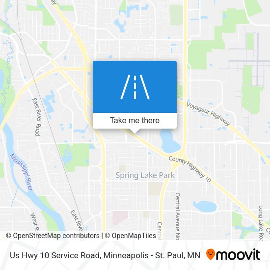 Mapa de Us Hwy 10 Service Road