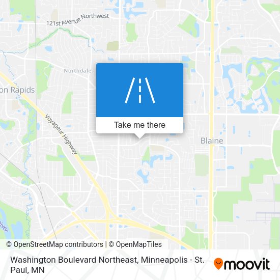 Washington Boulevard Northeast map
