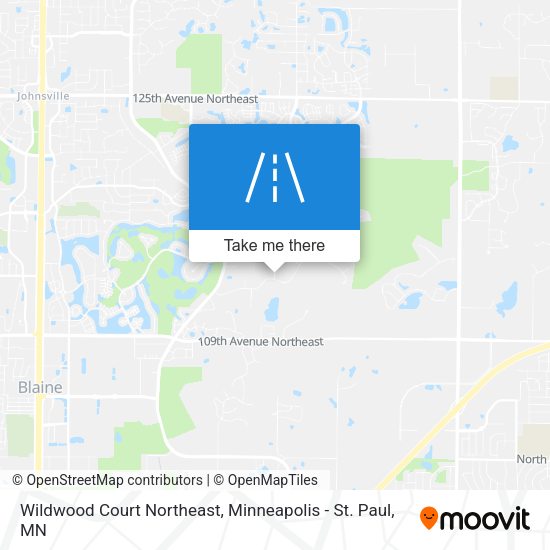 Mapa de Wildwood Court Northeast