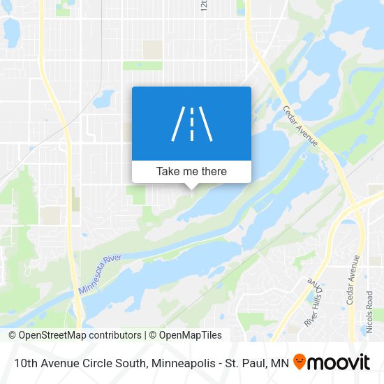10th Avenue Circle South map
