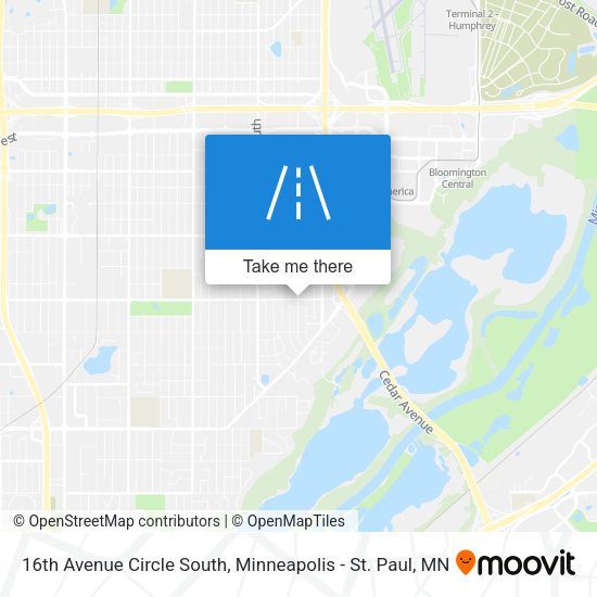 16th Avenue Circle South map