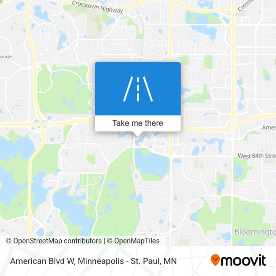American Blvd W map