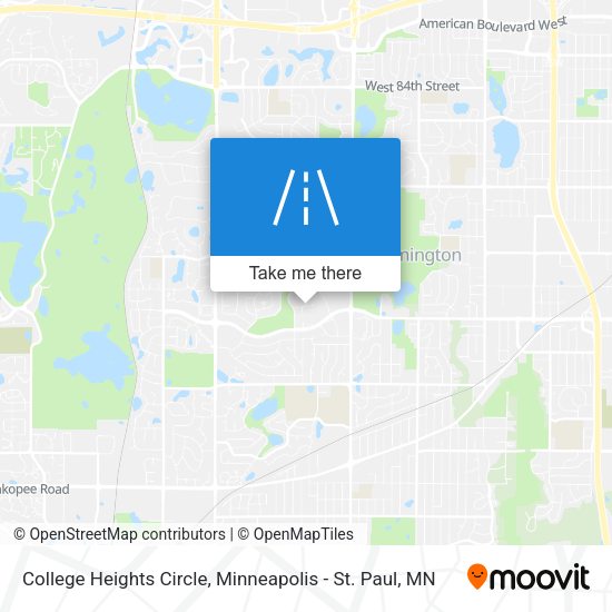 College Heights Circle map