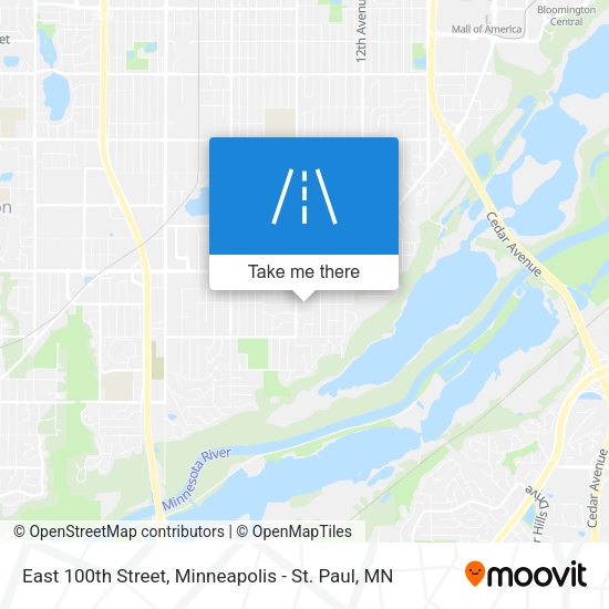 East 100th Street map
