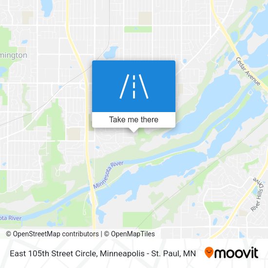 East 105th Street Circle map