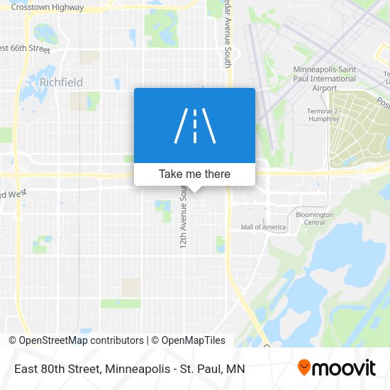 East 80th Street map