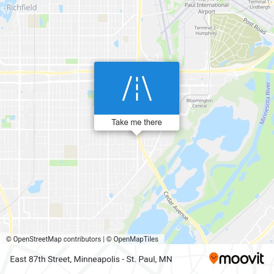 East 87th Street map