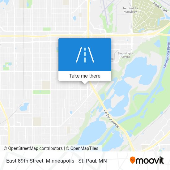 Mapa de East 89th Street