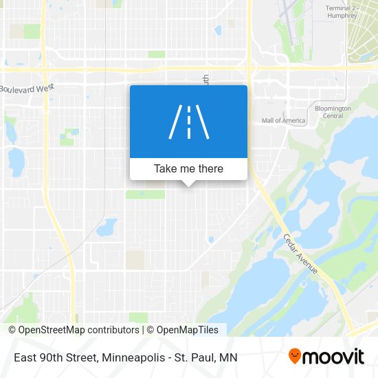 Mapa de East 90th Street