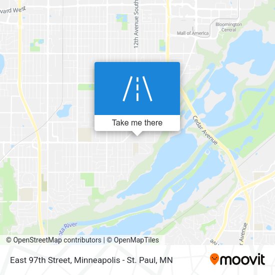 East 97th Street map