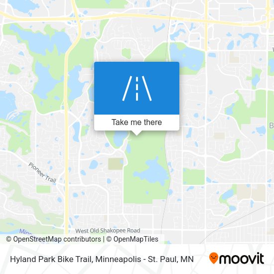 Hyland Park Bike Trail map