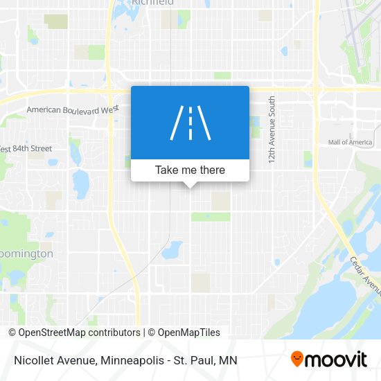 Nicollet Avenue map