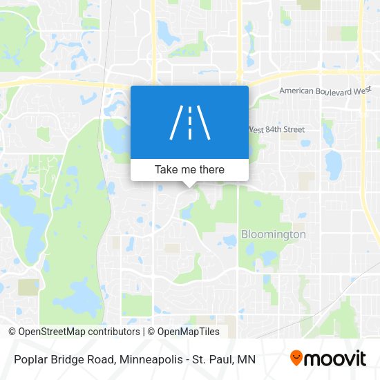 Poplar Bridge Road map