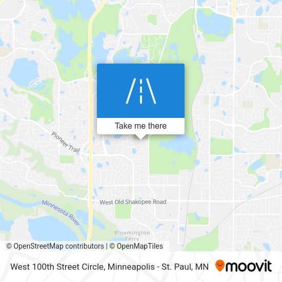West 100th Street Circle map