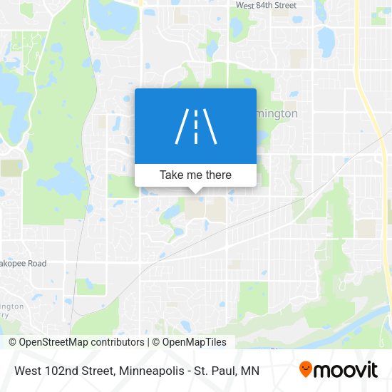 West 102nd Street map
