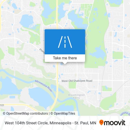 West 104th Street Circle map