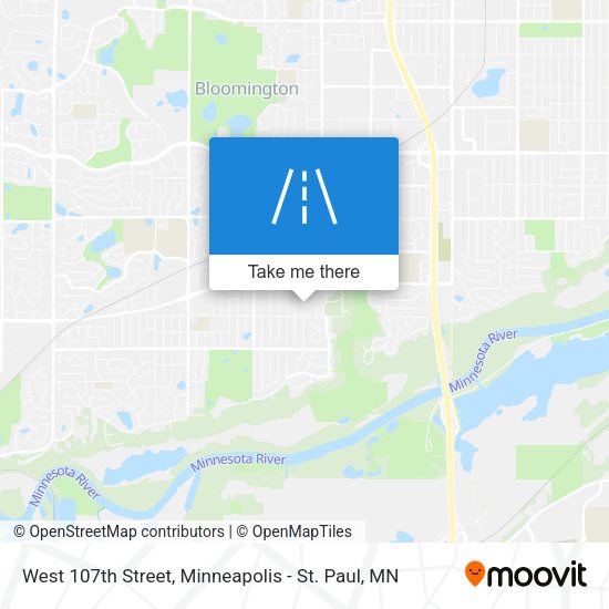West 107th Street map