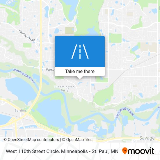 West 110th Street Circle map
