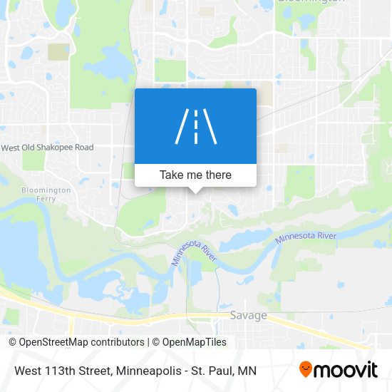 Mapa de West 113th Street