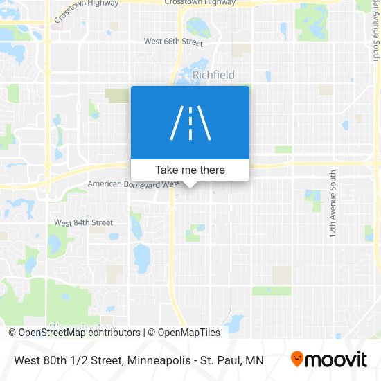 Mapa de West 80th 1/2 Street