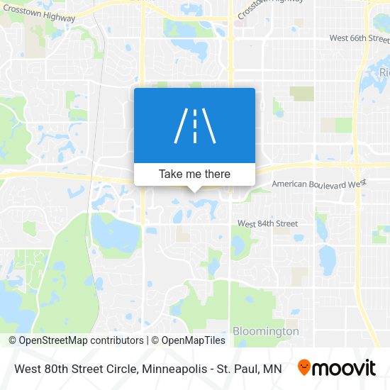 West 80th Street Circle map