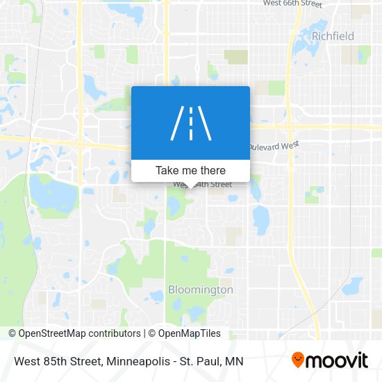 West 85th Street map