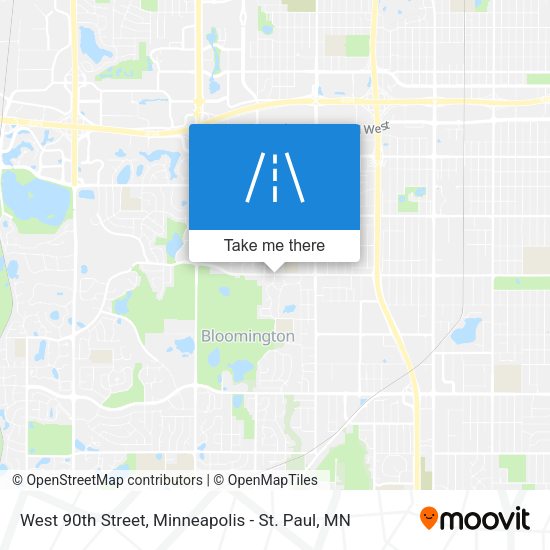 Mapa de West 90th Street