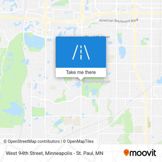 West 94th Street map