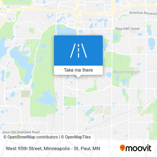West 95th Street map