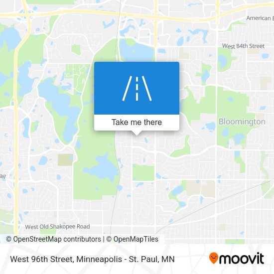 Mapa de West 96th Street